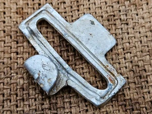WW2 ORIGINAL GERMAN ALUMINIUM BELT BUCKLE HOOK MAKER MARKED RELIC from KURLAND - Picture 1 of 5