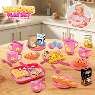 33pcs Play House Kitchen Toy Set Children Tea Party Play Set for Kids, Role9032 - Image 1 of 4