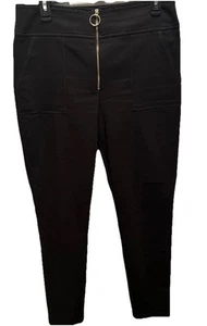 Pantalones ajustados Inc International Concepts para mujer negros puntada en contraste talla 12 - Imagen 1 de 6