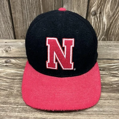 Vintage Nebraska Cornhuskers UNL Starter Strapback Hat Cap 90s Wool Black Red - Image 1 of 4