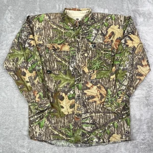Mossy Oak Shirt Mens Medium Obsession Button Up Hunting Vented Camouflage NWFT - Picture 1 of 11