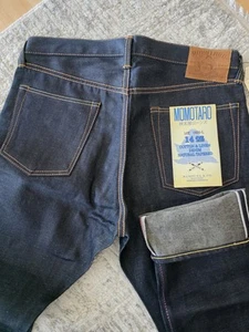 Momotaro Jeans 0605-L Natural Tapered Cotton/Linen 33×34 - Picture 1 of 4