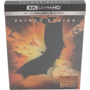 Batman Begins 4K Ultra HD + Blu-ray Steelbook 2X Lenticular Mantalab 1000 Ex - Picture 1 of 9