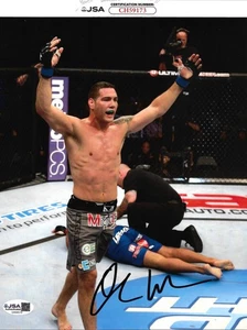 Foto autografiada firmada por Chris Weidman UFC 8X10 con certificado de autenticidad JSA CH59173 - Imagen 1 de 1