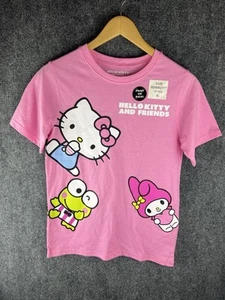 Hello Kitty & Friends Shirt Pink Front & Back Design Sanrio Child Size XL  NEW - Picture 1 of 10