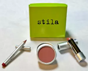 Stila 3 piece set Clay Blush Eve Lipstick Lipliner 16 Discontinued Vintage Rare - Picture 1 of 12