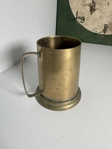 Vintage Solid Brass Tankard Beer Mug - Bild 1 von 4