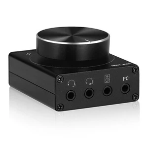 Mini 3.5mm Computer Volume Controller Speaker/Headphone VOL Adjuster Knob w/MIC - Picture 1 of 8