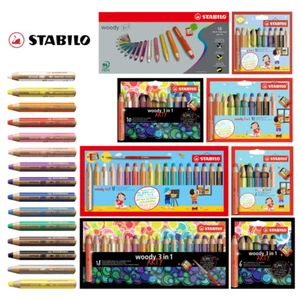 Stabilo legnoso | Matite colorate 3 in 1 multi-talento | Matite cancelleria divertenti - Foto 1 di 39