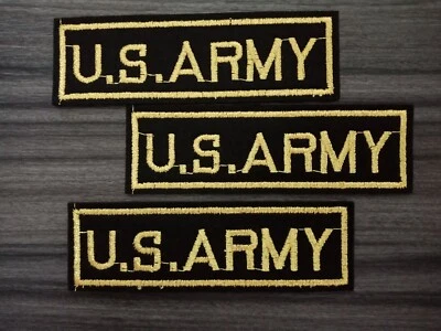 3 pcs U.S. ARMY Patch Embroidered Iron or Sew on Shirt Jacket bag hat Coat Jeans - Image 1 of 4