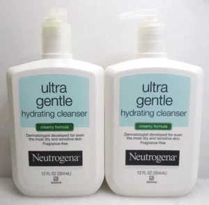 NEUTROGENA ULTRA GENTLE HYDRATING CLEANSER CREAMY FORMULA 12 OZ - LOT OF 2 - Picture 1 of 3