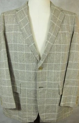 INCREÍBLE Traje Vintage Southwick Lana de Seda Gris Glenplaid Lienzo 40R Foto 1 de 4