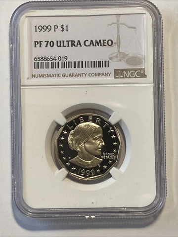 1999-P Susan B Anthony SBA Dollar NGC Proof 70 Ultra Cameo - Perfect Grade Cover
