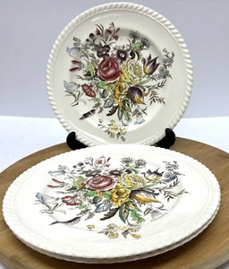 Juego de 3 platos de almuerzo/ensalada o pan Johnson Bros Windsor Ware Garden Bouquet - Imagen 1 de 10