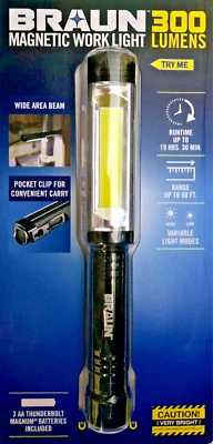 Pocket Work Light LED 300 Lumens of Light Output with Magnetic Base - Image 1 of 2