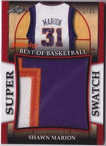 2017 LEAF SUPER SWATCHES RED #SS28: SHAWN MARION #2/10 JUMBO WORN 3CL PATCH - Picture 1 of 1