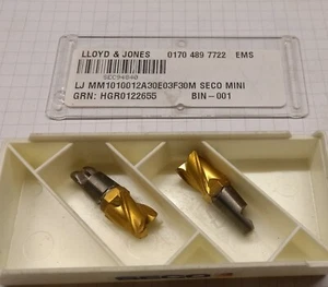 2 SECO MM10 MINIMASTER carbide inserts MM1010012A30E03F30M milling 3fl, coated - Picture 1 of 4