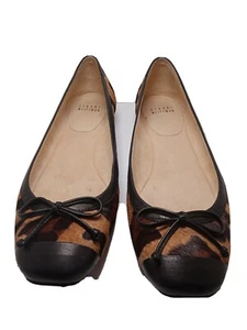 Stuart Weitzman Calf Hair Leopard Cheetah Ballet Flats Women's - Picture 1 of 13