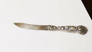 Antique Alvin Bridal Rose Sterling Silver Hollow Handle Master Butter Knife - Picture 1 of 2