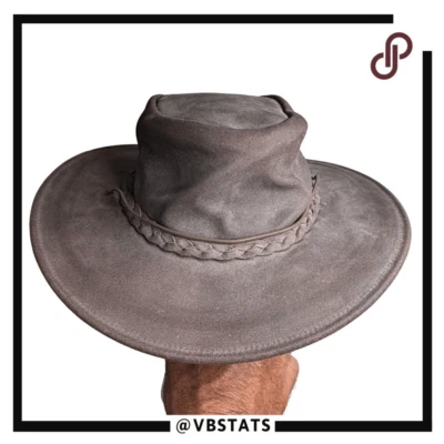 Minnetonka унисекс натуральной кожи Western ковбой сложить шляпа коричневый средний - Изображение 1 из 4