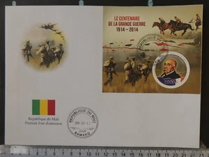 2014 large format FDC wwi ww1 militaria Georges Clemenceau horses - Picture 1 of 1