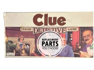 VTG Clue 1986 original Detective Board Game REPLACEMENT PARtS PIECES YOU CHOOSE - Picture 1 of 9