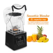 2200W Electric Commercial Smoothie Blender 2L Cup With Cover Reduces Noise 220V