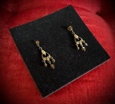 Ohrringe Hänger Ohrstecker Chandelier 3 cm Modeschmuck Damen Bohemian Strass - Bild 1 von 4