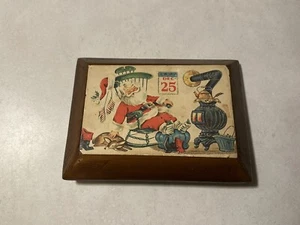 Vintage Old Christmas Santa Small Wall Hanging Plaque Xmas Decor 7x5 - Picture 1 of 5