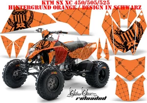 KIT GRÁFICO DE DECORACIÓN DE CARRERAS AMR ATV KTM 450 505 525 SX XC PLATESTAR RECARGADO B - Imagen 1 de 2
