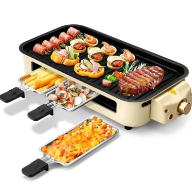 Pukomc Electric Indoor Grill,2 in 1 Indoor Grill Non-stick 1500W New - Image 1 of 4