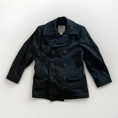 USN Issued Vintage Men’s Navy Peacoat Black Size 38-Short NSN# 8405-01-154-5784 - Image 1 of 4
