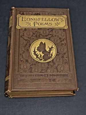 Longfellow’s Poems 1883-The Poetical Works of Henry Wadsworth Longfellow book - Image 1 of 4