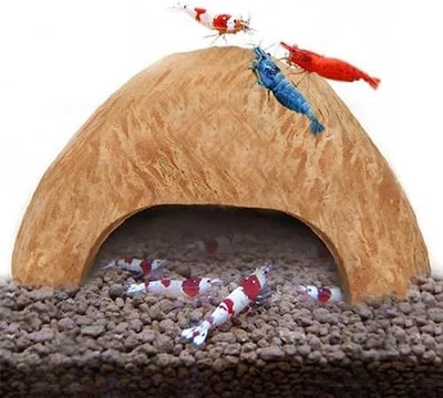 Sungrow Coconut Aquarium Shrimp Cave, Small Fish Tank Aquarium Decorations Acces - Image 1 of 4