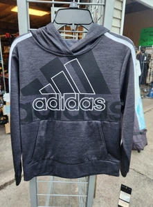 Kids Youth Black Adidas Logo Hoodie Sweatshirt Size 8 Original Retail $45.00 - Picture 1 of 2
