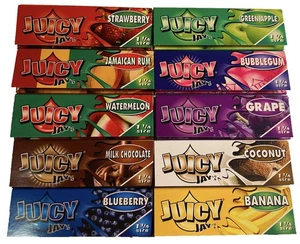 Juicy Jay 10 Pack Mixed Flavor 1 1/4 Size Flavored Rolling Paper 32 Count - Picture 1 of 1