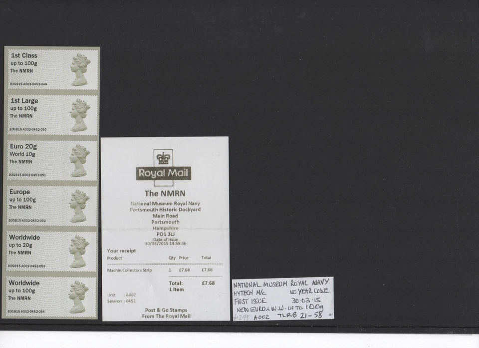 MACHIN NDC NMRN A002 Collector Strip ONE DAY ONLY  30/03/15  POST GO  -  RARE - Image 1 of 1