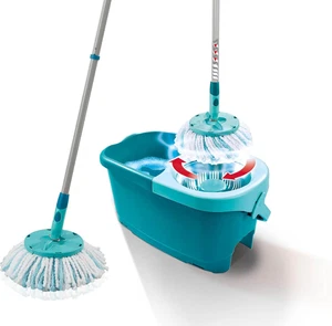 Leifheit Set Clean Twist Disc Mop Ergo Mop Pavimenti Turchese, Lavapavimenti Pro - Imagen 1 de 8