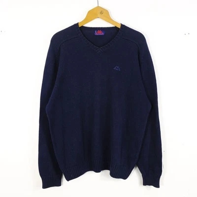 Kappa Pullover Uomo Taglia L Lana Blu Invernale Comodo Casual Moderno Logo - Immagine 1 di 4