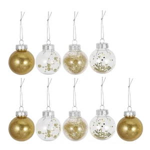 24 Pcs Vintage Christmas Balls Tree Ornaments Decorative Hanging Clear - Picture 1 of 19