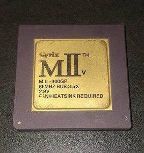 CPU CYRIX MII M2-300GP 66MHz BUS SOCKET 7 TESTED PROCESSORE RETRO PC VINTAGE LGA - Foto 1 di 2
