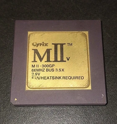 CPU CYRIX MII M2-300GP 66MHz BUS SOCKET 7 TESTED PROCESSORE RETRO PC VINTAGE LGA - Immagine 1 di 2