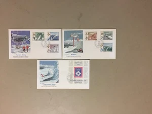 Three Sarajevo '84 OLYMPIC GAMES fdc:set+SS - Picture 1 of 1