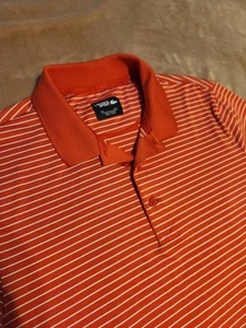 Lacoste Sport mens polo shirt Size XL Fr 6 Orange White stripe NEW stretch - Picture 1 of 7
