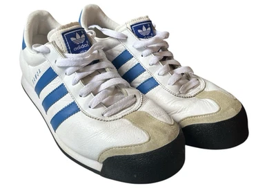 Adidas Samoa OG  Womens Shoes White Blue Sneaker Classic Leather Size US 9 - Image 1 of 4