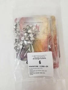 Pack 0f 6 (60 Total) White 7 MM Stone Rivets 10 Per Pack 11358-04 Tandy Leather - Picture 1 of 2