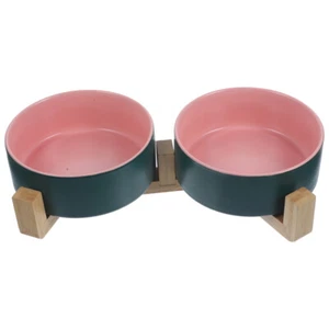 Household Dog Bowl Ceramic Cat Bowl Dog Bowl Stand Feeding Kitten Cat Home - Picture 1 of 12