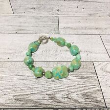 Barse Sterling Silver Mojave Green Turquoise Toggle Bracelet