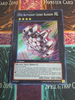 Yu-Gi-Oh! CXyz Battleship Cherry Blossom NUMH-EN044 Secret 1st Edition NM a1/ - Image 1 of 4