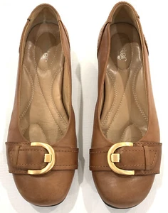 Mocasín Hotter Comfort Concept violeta para mujer de cuero marrón con hebilla de tacón talla 9 - Imagen 1 de 6